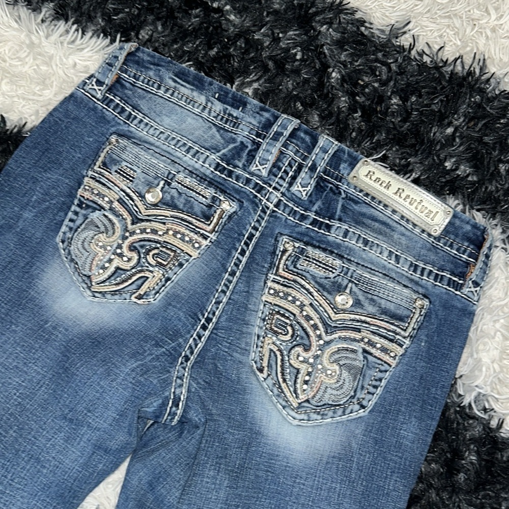 Rock Revival Women’s “Ferry” Easy Boot Jeans, Sz 30